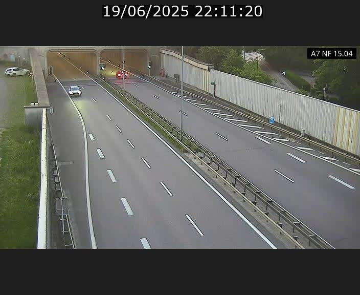 Caméra trafic Luxembourg - A7, Tunnel Mersch, entrée sud, direction Ettelbruck