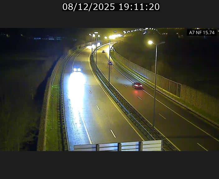 Caméra trafic Luxembourg - A7, Tunnel Mersch, entrée nord, direction Lorentzweiler