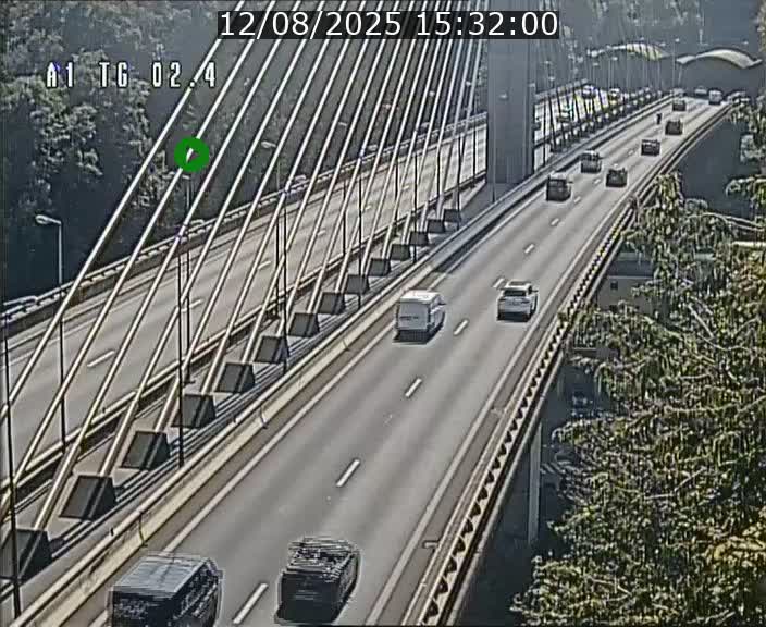 Traffic live webcam Luxembourg Sandweiler - A1 direction Luxembourg-ville - BK 2.4