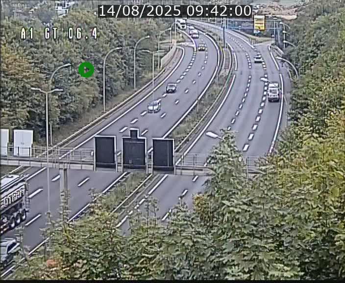 Traffic live webcam Luxembourg Hamm - A1 direction Sandweiler - BK 6.4