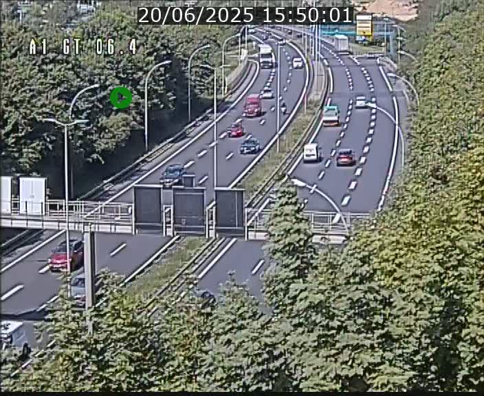 Traffic live webcam Luxembourg Hamm - A1 direction Sandweiler - BK 6.4