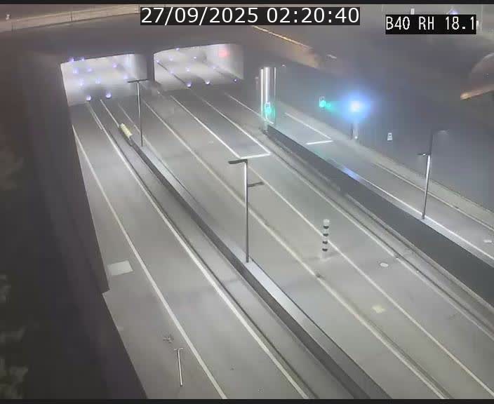 Webcam sur la route de contournement d'Esch-Belval avant le tunnel Central Gate au niveau de la porte de France et du radar fixe