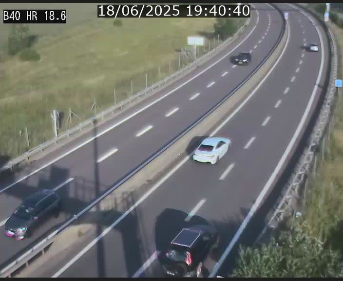 Webcam sur la route de liaison entre Micheville et Esch-Belval à la frontière entre le Luxembourg et la France. Vue orientée vers la Lorraine.
