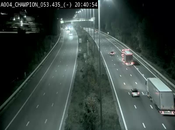 Webcam E411 à Champion, à proximité de Namur. Vue orientée vers Bruxelles
