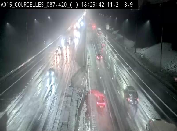 Webcam autoroute Belgique - Viesville - E42 direction Mons - BK 84.35