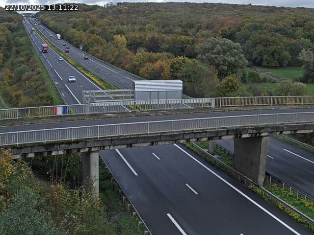 Caméra autoroute France - A31, Zoufftgen direction Luxembourg-ville, à la frontière entre la France et le Luxembourg