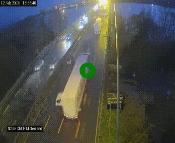 Webcam sur le périphérique de Bordeaux à l'est de la ville. Caméra située sur le Pont Mitterand sur la N230