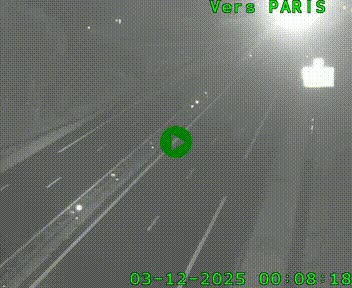 Caméra routière sur l'autoroute A20 au nord de Limoges, à la jonction avec la N520. Vue orientée vers Paris