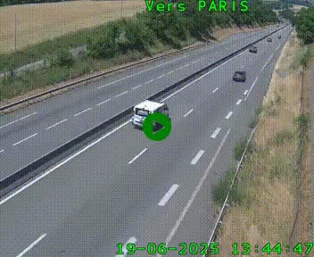 Caméra routière sur l'autoroute A20 à Saint-Hilaire-Bonneval, au sud de Limoges. Vue orientée vers Paris