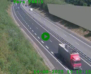 Caméra routière sur l'autoroute A20 à Saint-Pardoux-l'Ortigier, à la jonction avec l'A89. Vue orientée vers Paris