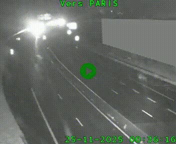 Caméra routière sur l'autoroute A20 à Brive-la-Gaillarde, à la jonction avec l'A89. Vue orientée vers Paris