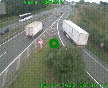 Webcam N147 au nord de Poitiers et à la jonction avec la A10