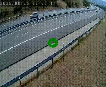 Caméra autoroute A75 à hauteur de la sortie 42 (Rodez, Laissac, Aire de l'Auvergne) située sur la commune d'Auberoques, près de Sévérac-le-Château