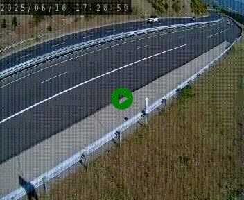 Caméra autoroutière France - A75, Engayresque, entre Millau et Séverac-le-Chateau, en direction de Montpellier