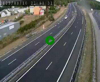 Caméra autoroute A75 à hauteur du col du rocher blanc en direction de Montpellier