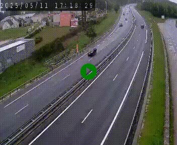 Caméra autoroute A75 à hauteur du col du rocher blanc en direction de Montpellier