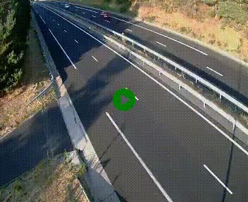 Caméra autoroute A75 à hauteur du col des Issartets en direction de Montpellier