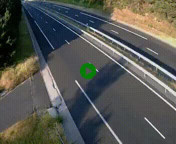 Caméra autoroute A75 à hauteur du col des Issartets en direction de Montpellier