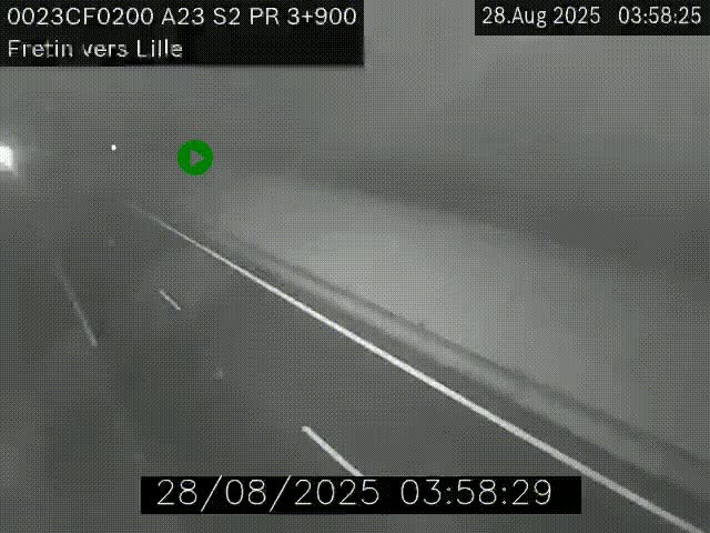 Webcam autoroute A23 à hauteur de Fretin. Vue orientée vers Lille