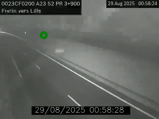 Webcam autoroute A23 à hauteur de Fretin. Vue orientée vers Lille