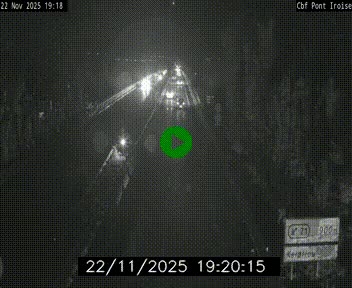 Webcam sur la N165 après le Pont de l'Iroise, à l'entrée de Brest