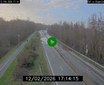 Webcam sur le périphérique de Nantes (N844) à hauteur de Porte de la Chapelle, au nord de la ville