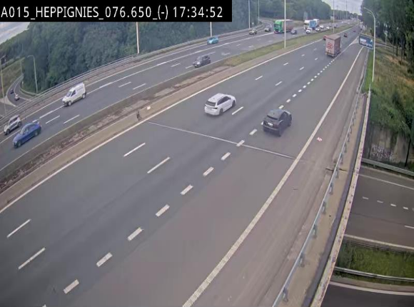 Webcam autoroute Belgique - Heppignies - E42 direction Namur - BK 76.4