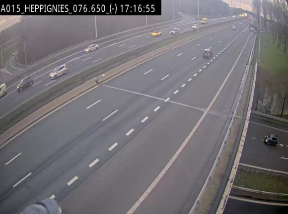 Webcam autoroute Belgique - Heppignies - E42 direction Namur - BK 76.4