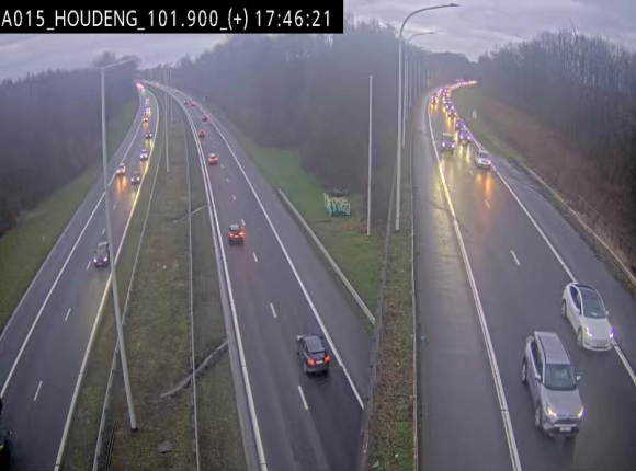 Webcam autoroute Belgique - Houdeng-Goegnies - Jonction E19/E42 direction Tournai/Mons - BK 101.85