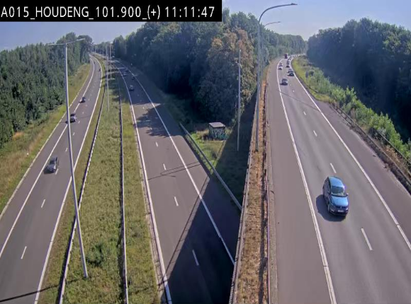 Webcam autoroute Belgique - Houdeng-Goegnies - Jonction E19/E42 direction Tournai/Mons - BK 101.85