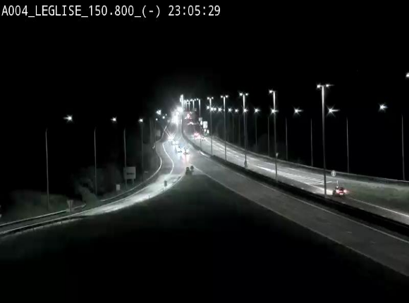 Webcam E411 dans la Côte de Léglise. Vue orientée vers Bruxelles