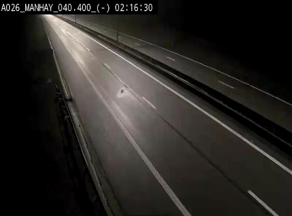Webcam autoroute A26/E25 à hauteur de Manhay, après la jonction avec la N651 en direction de Liège - BK 40.4