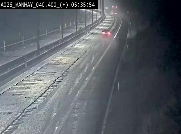 Webcam autoroute A26/E25 à hauteur de Manhay, avant la jonction avec la N651 en direction de Luxembourg - BK 40.4