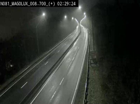 Webcam sur la N81 (E411) à hauteur de la jonction avec la N883. Vue orientée vers Longwy