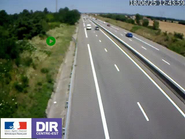 Webcam sur le contournement de Valence, sur la Nationale 7, à la jonction avec la N532, caméra orientée vers Grenoble