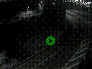 Caméra autoroute à la jonction entre l'A7 et la D301 (Boulevard urbain Sud de Lyon) à Feyzin, au sud de Lyon. Vue orientée vers Mions