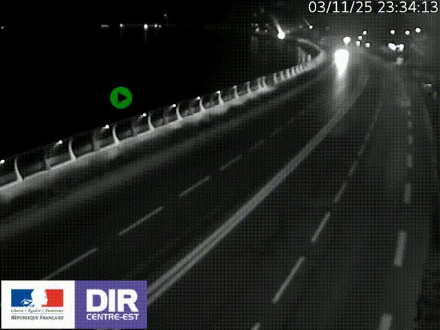 Webcam sur le quai Parjot à Vienne, aux Portes de Lyon, sur la Nationale 7, à la jonction avec le boulevard du Rhône-nord (D1407), caméra orientée vers Lyon