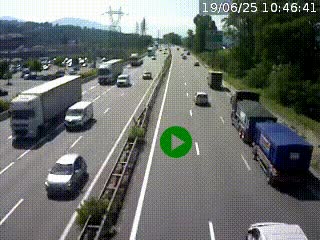 Caméra routière à hauteur des centres commerciaux et de la sortie 14 en direction d'Albertville