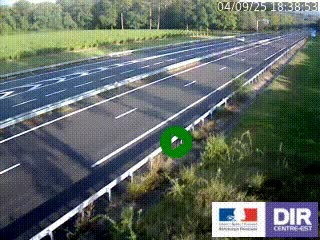 Webcam autoroute sur l'A77 à hauteur de Pouilly-sur-Loire en direction de Nevers