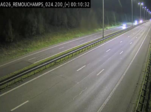 Webcam à hauteur de Spa entre la sortie Remouchamps et la sortie Stavelot. Vue orientée vers les Ardennes