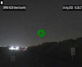 Webcam routière sur N338 à hauteur de Grand-Quevilly en périphérie de Rouen. Vue orientée vers Rouen