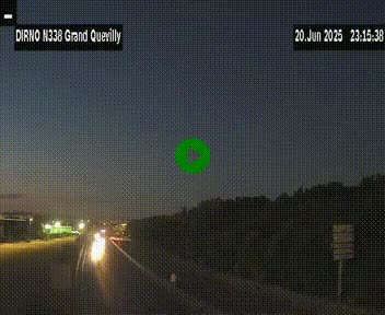 Webcam routière sur N338 à hauteur de Grand-Quevilly en périphérie de Rouen. Vue orientée vers Rouen