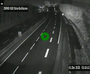 Webcam routière à hauteur de Bois-Guillaume en périphérie de Rouen. Vue orientée vers Rouen