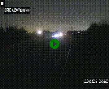 Webcam autoroute A150 à hauteur de La Vaupalière en périphérie de Rouen. Vue orientée vers Rouen