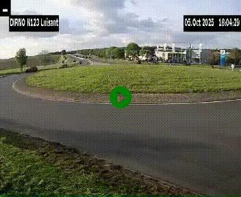 Webcam en périphérie de Chartres sur la N123, à hauteur de Luisant. Vue orientée vers Chartres