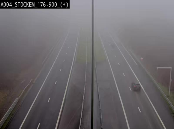 Webcam au-dessus de l'E411 sur la N83 à hauteur de la sortie Stockem. Vue orientée vers Arlon