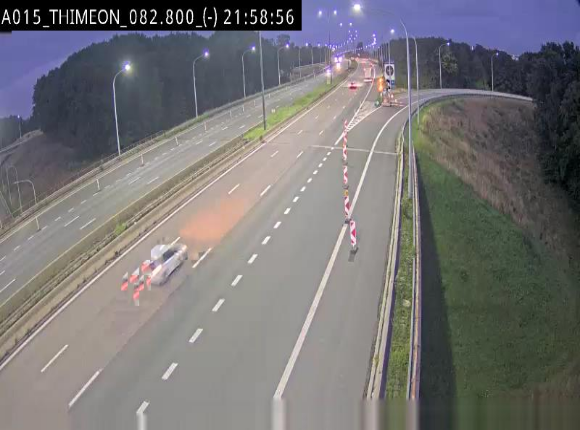 Caméra trafic Belgique - Thiméon - E42, jonction avec A54 (E420) direction La Louvière/Charleroi - BK 82.82