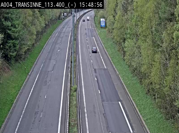 Caméra trafic E411 (A4) - Transinne direction Namur - BK 113.425