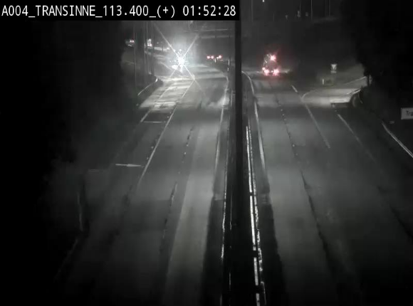 Webcam dans les Ardennes sur l'E411 à hauteur de Transinne. Vue orientée vers le sud de la Belgique