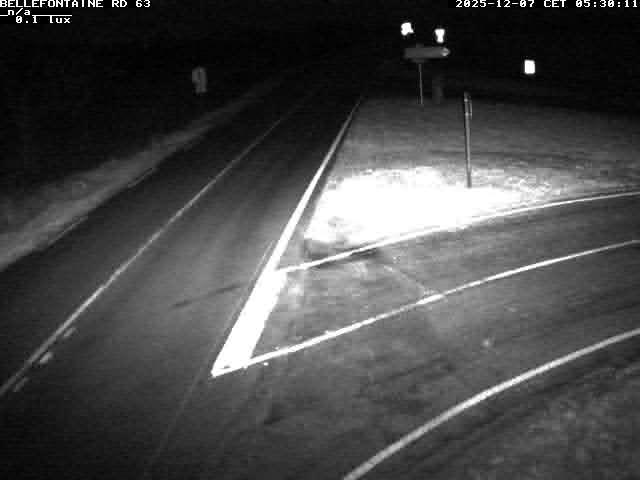 Webcam à Bellefontaine dans les Vosges à 552 mètres d'altitude sur la D63, à la jonction avec la D20A